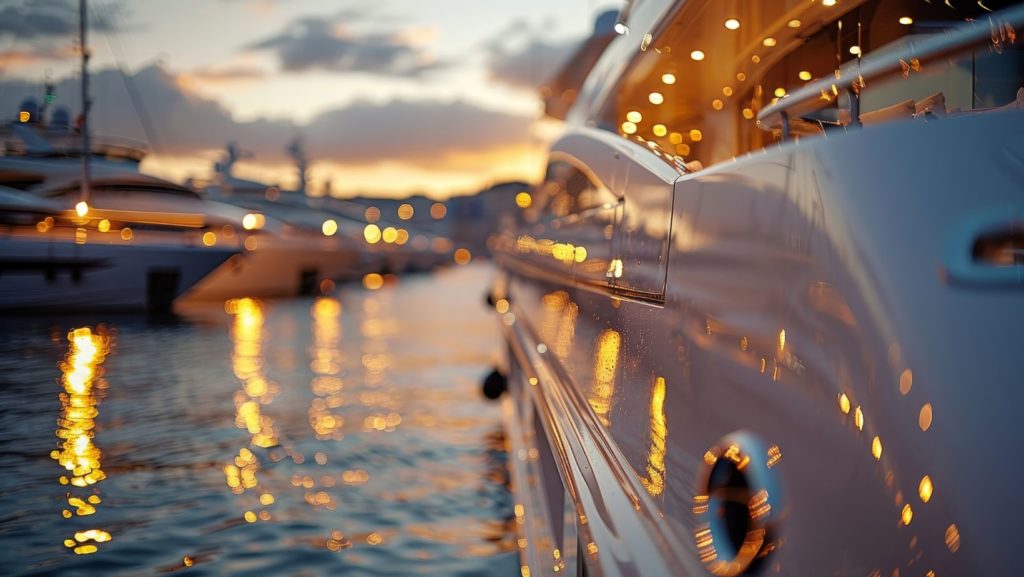 yacht tramonto